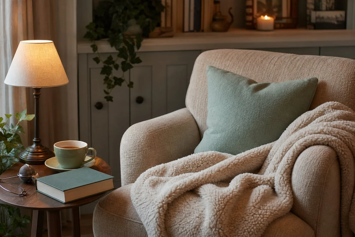 Reading nook for rest between drafts