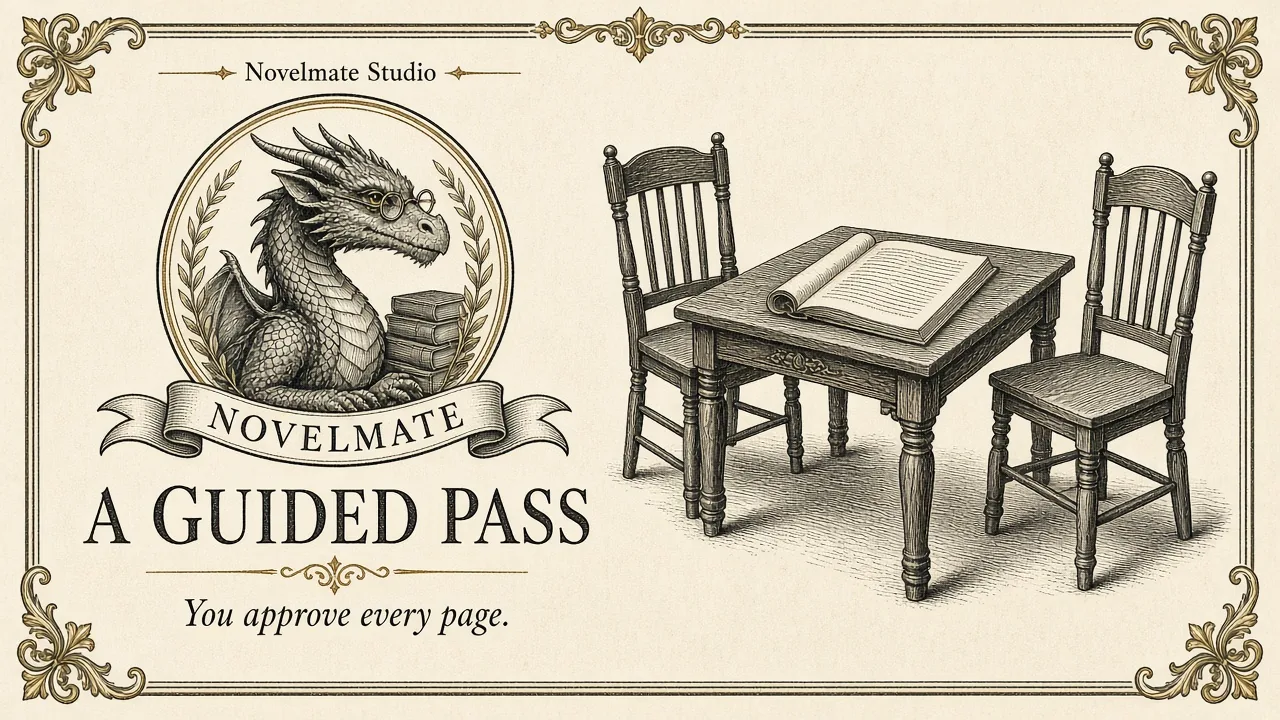 Two chairs and one shared manuscript
